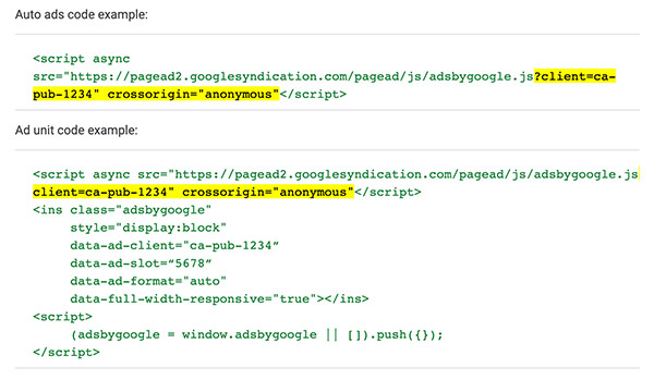 New faster Google AdSense embed code