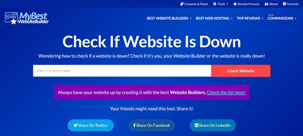 My Website Builder Check If Website Is Down
