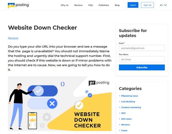 Website Down Checker