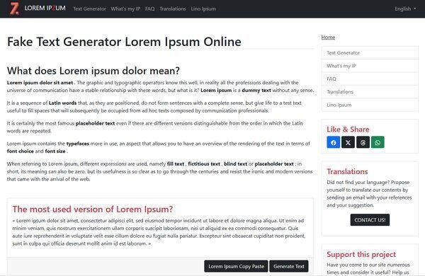 Fake Lorem Ipsum Generator