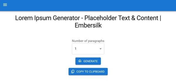 Lorem Ipsum Generator & Dummy Text Generator
