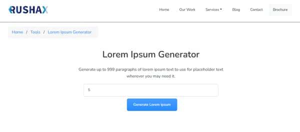 Rushax Lorem Ipsum Generator