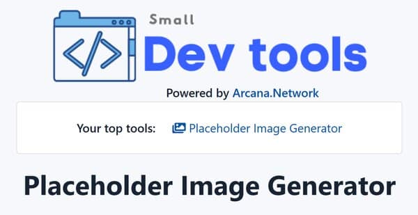 Smalldev Placeholder Image Generator
